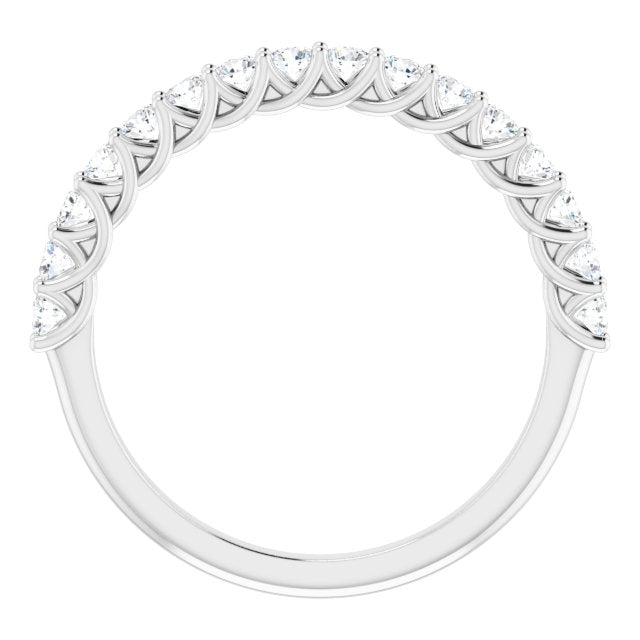 0.50 ct. Round Cut Diamond Trellis Setting Wedding Band-VIRABYANI